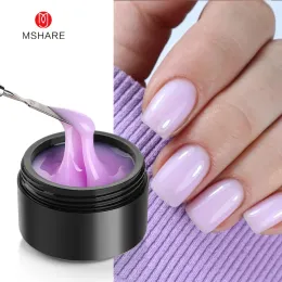 Gel MSHARE Purple Lilac Builder Extension Gel 50ml Self Leveling Gel for Nail Building UV Led Whosale Logo Customization