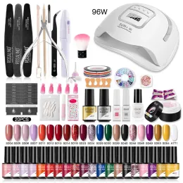 Kits Rosalind Nail Gel Polish Set Manicure Tools Kit Kit Complete Thunes Vernis Semi Dertic Nail Art Need UV LED Polish Gel Set