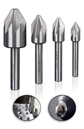 hakkin 1pc 125162030mm hss countersink 68 flute 90 degree chamfering end mill cutter drill bit chamfer deburring tool40062336824590