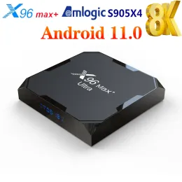 Kutu X96 Max Plus TV Kutusu Android11 ​​2022 Amlogic S905x4 Dört Çekirdek 4K TVBox AV1 Çift WiFi USB3.0 Akıllı HD 8K Medya Oyuncusu Settop Kutusu