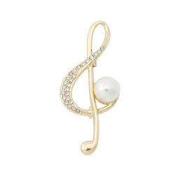 Music note brooch high-end women's exquisite niche design sense simple and multifunctional suit collar pin accessories