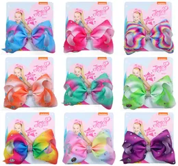 11 Renk Jojo Bows ile Klipli Saç Aksesuarları Kızlar İçin Jojo Siwa Saç Bows Bebek Kızlar 5 İnç Gökkuşağı Saç Yay SS1238585689