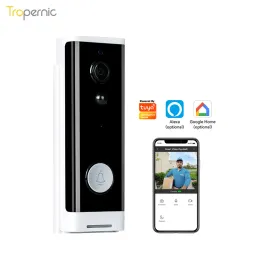 Dörrklockor 1080p trådlös hemsäkerhet Dingdong Visual Door Bell Camera Waterproof Intercom Dörrtelefon Tuya Smart WiFi Ring Video Doorbell