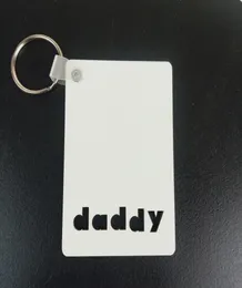 Promotion Double Side Printing Sublimation Blank MDF DadMom Pendant Keychain For Father039s Or Mother039s Day Gifts3738294