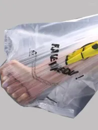 Enrole de sacolas de plástico Bolsa Bolsa Conveniência Storeb Cartoon com alças de compras de varejo de pacote