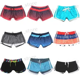 Erkek Şortları Etiketlerle Yeni Kadınlar Bermuda Şort Hızlı Kurutma Kurul Sanatları Kamuflaj Beachshorts Lady Rahat Şort Board Shorts Ayarlanabilir Bel T240408