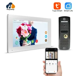 Intercom Hayway 1080p Видео Intercom Tuya Smart Home Video Door Dover Camera для квартиры IPS Полный сенсорный монитор обнаружение движения