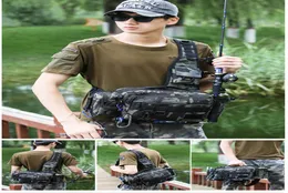 Sling Fishing Tackle Depolama Çantası Açık Omuz Sırt Çantası Çapraz Vücut Çanta Balık Çubuk Şişesi Bag7764930