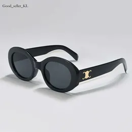 Celini Bag Sunglasess Fashion Luxury Designer Sunglasses Cel Brand 남자와 여자의 작은 압착 프레임 타원형 안경 프리미엄 UV 400 519 Celinr Sunglasess