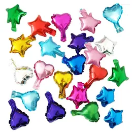 Partydekoration 50/30/20pcs 5 Zoll Mini Star Herzfolienballons für die Herstellung von Blumenstrauß Muttertag Hochzeitsgeburtstagdekorationen