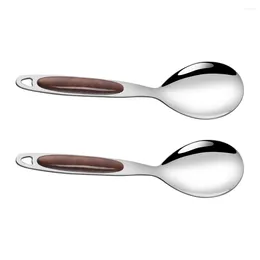 Spoons 2 pezzi in acciaio inossidabile cucchiaio cucchiaio cucina ristorante pratico