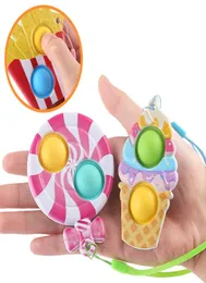 Push Bubble Toys Party Favor Favor Ice Cream Lolli Papai Noel Shape Squeeze Toy Sensorial por Bubbles Keychain Antistress 20228730513