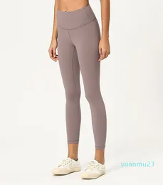 Al Yoga Sweatpants 7/8 High-Waist Airbレギンス高層股関節弾性弾性Tラインヌードヌードスポーツパンツ女性ファイス通気性トレーニングミューズピラティス22トルーザー