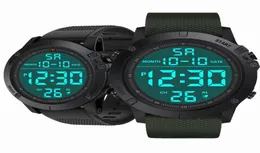 손목 시계 패션 맨 039S 군사 스포츠 시계 럭셔리 LED 디지털 방수 방수 Montre en Bois Reloj Masculino de Marqu3479966