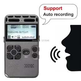 Spelare digitale röstinspelare ljud opname dicafon mp3 LED -display röst aktiverad 8 GB GEHEUGEN RUISONDRUKING GRATIS VERZENDING