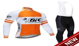 冬サイクリングジャージー2021プロチームBICサーマルフリースサイクリング衣料品MTBバイクジャージービブパンツキットロパシクリスモInverno4079808