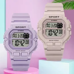 Relógios de pulso Sinoke Watches Digital Sports Lady Sports luminos