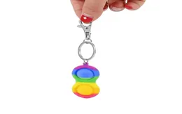 Kids Adults Push Bubble Toy Keychain Pendent Keyring Holder Sensory Toys Simple Key Chain HH31MR1L3936017