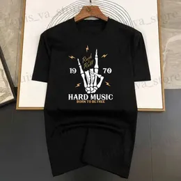 T-shirt maschile Stampa musicale Hard Summer T-shirt di lusso di alta qualità da uomo Cotton Short Slve Casual Fashion TS Strtwear oversize T240408