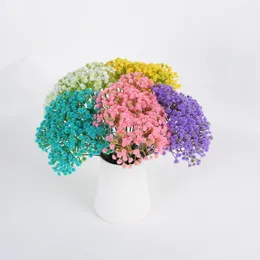 Dekorative Blumen 28 cm Bunte Gypsophila Künstliche Hochzeit DIY Bouquet Home Dekoration Arrangement Plastikbabys Atem falsches Blume