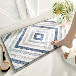 Badmattor Enkelt badrumsdörrgolv absorberande icke-halkhalt hem sovrum ingång mattan matta