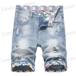 Herren Shorts 2023 Sommer Neue Herren zerrissen Short Jeans Marke Kleidung Bermuda Baumwollshorts Männer dünne atmungsaktiv