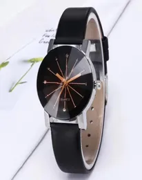 Çift Sevgili Tasarım Kristal Lüks Kuvars İzle Moda Deri Elmas Pointer Erkekler Kadın Bilek Swatches Dot Lovers Clock7982499