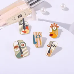 Kreative trendige Cartoon lustige Kunstmaske Öl Drop Revers Brosche Abzeichen Pin Denim Bag Geschenk Männer Frauen Mode Schmucktuch Dekoration