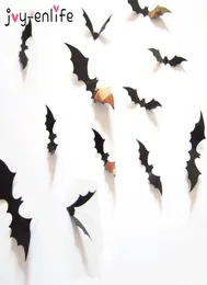 Halloween Decoration 12pcs 3D Black Black PVC BAT DOY DECORE ADETTO DELLA PARTE DI HALLOWEEN DECALS DI DECALSI DI HALLOWEEN DEGORAZIONI DELLA PARTITA DI HALLOWEEN 5820292