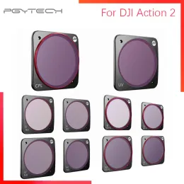 Cameras PGYTECH For DJI Action 2 Filter Optical Glass Camera Lens Filters Set CPL UV ND NDPL Set NIGHT For DJI Action 2 Accessories