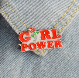 Meisje Vrouwen Power Emaille Pins Feminizm Broche Feministische Denim dżinsy Dżinsy odwracają Pin Kleding Cap Bag Creative Gift Meisje9190099