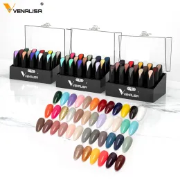 Jel venalisa 15ml tırnak jel cilası seti yüksek klasik akrilik kutu ıslatın UV LED jel tırnak salonu ipek mat üst kat hediye kiti