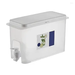 Su Şişeleri 3.6L Büyük Kapasiteli Soğuk İçecekler Dispenser Buzdolabı İçecek Konteyneri Buzdolabı için musluk kapağı ile