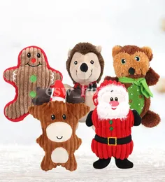 Weihnachten Plüsch Interaktives Hund quietschende Spielzeug Weihnachtsgeschenk für kleine mittelgroße Hunde Haustier Lieferanten Welpe kauen Toy9504038