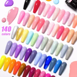 Комплекты 140pcs/Set Gel Nail Plock Set 2023 Новый полупостоянный ультрафиолетовый блеск с блестка