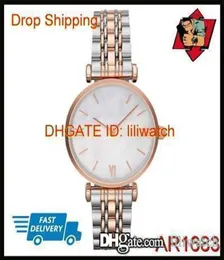 100 Oryginalny ruch Japan Drop Ladies039 Classic Rose Gold Srebrny Ton Watch AR1683 AR18407617539