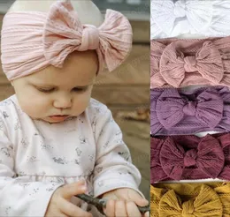Candy Color Infant Baby Nylon Bowknot Farda Criança Elastic Hair Band Children Headwear1927602