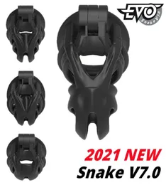 2021 New 3D Cobra Cock Cage, 4 성기 링, 음경 소매, 벨트, BDSM 섹스 토이를 가진 맘바 수컷 장치 GAY1516525