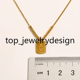 Charm Womens Designer Letter Necklace Design Brand Diamond Pendant Choker 18K Guld rostfritt stål Nackkedja Fashionabla smycken