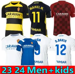 2023 2024 Real Zaragoza Soccer Maglie Speciale Edizione Camisetas de Futbol 23 24 Bermejo Giuliano Simeone Mollejo Vada Ivan Home Away Jersey Shirt Kids Kids Kids