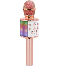 Wireless Bluetooth Karaoke -Mikrofon Tragbarer Lautsprecher -Maschine Handheld Home KTV -Player mit Rekordmikrofonen9467479