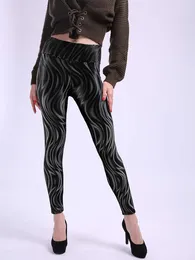 lu pant align winter pu pants highウエストレザーレギンスズボン女性厚いストレッチパンタロンミュージャーヨガグリーワークアウトランニング