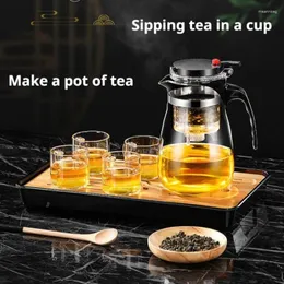 Чайные наборы цветочный чай для чая плавучий крутой высокотемпература фильтрованного стеклянного чайного офиса
