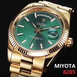 Cadisen DD40 zegarki Automatyczne zegarek Ar Sapphire Glass Mechanical Wristwatch Men 10Bar Miyota 8285 MOVT 2023 NOWOŚĆ