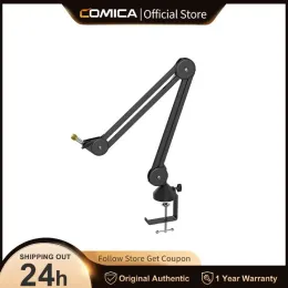 Tillbehör COMICA MS1 Justerbar upphängningsbom Mic Stand för Vlog -kameror och andra enheter Live Recording Camera Microphone Bracket