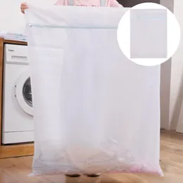 Çamaşır çantaları 2pcs süper büyük çanta ince örgü fermuarlı giysiler çoraplar, kıyafetler yatak sayfası perdesi yıkama ev tedariki