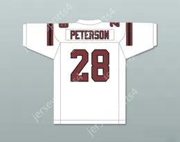 Anpassat namnnummer Adrian Peterson 28 Palestine High School Wildcats White Football Jersey 1 Top Stitched S-6XL