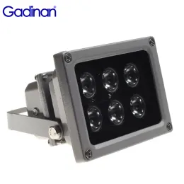 Tillbehör Gadinan CCTV LEDS IR Illuminator utomhusvattentät nattvision Infraröd lampa 6st Array LED IR CCTV Fill Light för CCTV -kamera