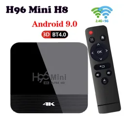 Box H96 Mini H8 Android 9.0 Smart TV Box 2.4G/5G WiFi V4.0 2GB+16GB USB2.0 Set Top TV Box Solo nessuna app inclusa