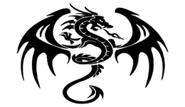 143165cm Animient Dragon Dragon Synglish Car Accessories Vinyl Car Dickers and Scals Blacksilver Ca592897899